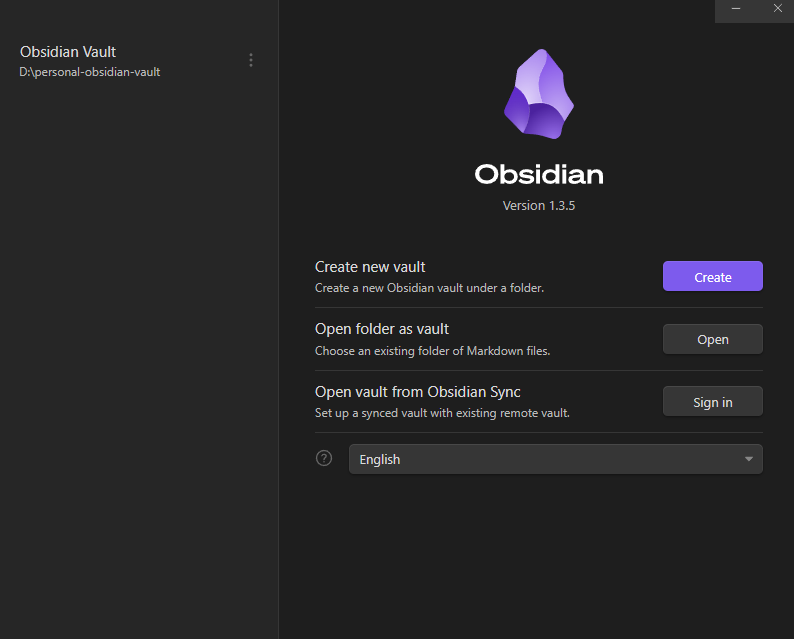 Obsidian Start